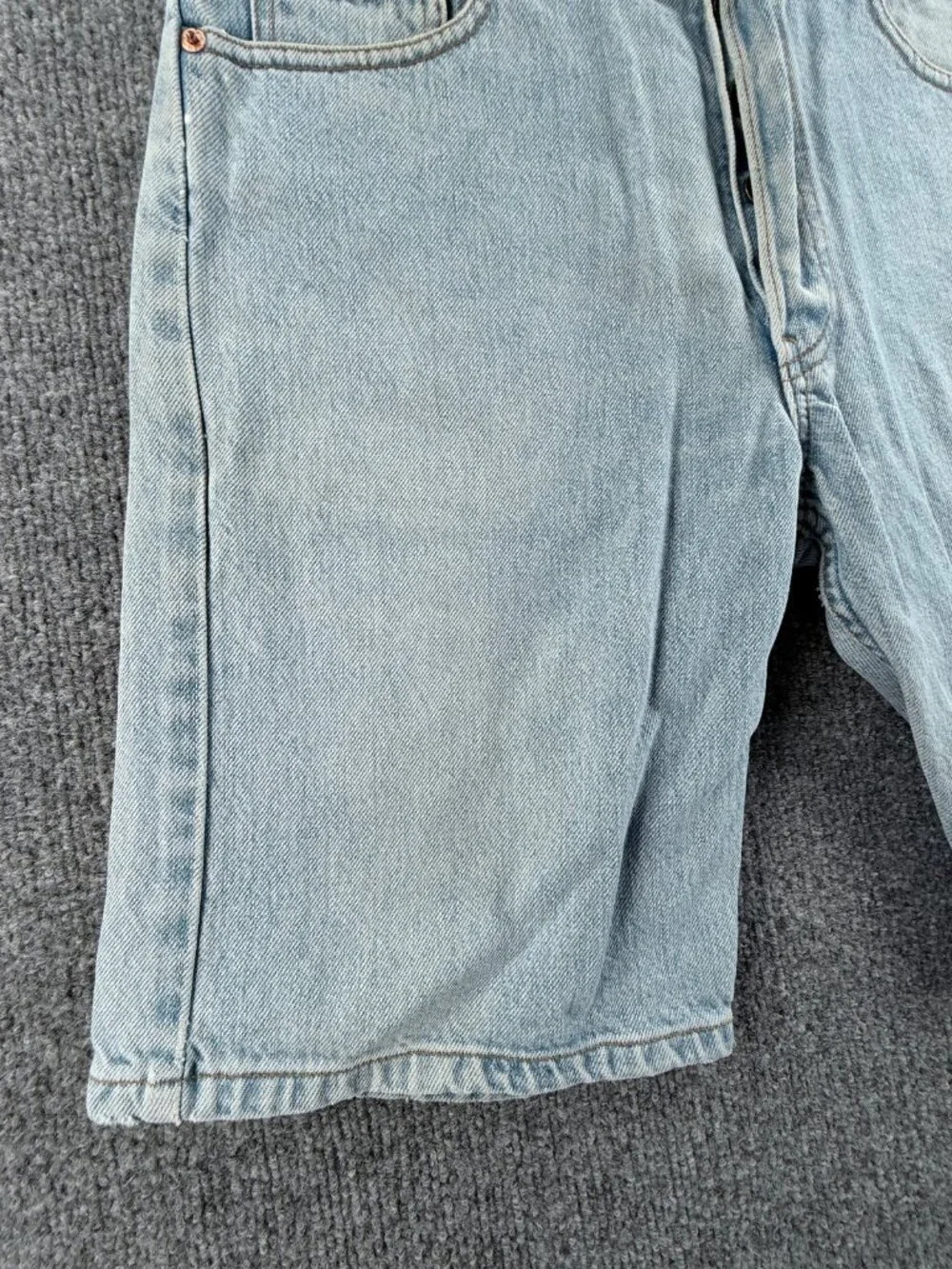 VTG Levis Orange Tab 641 Button Fly Jort Blue 32 Shorts Tunisia Denim ACTL 31x10